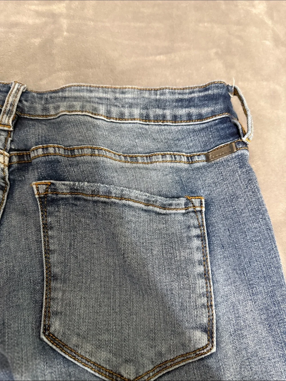 KanCan Light Blue Distressed Skinny/Straight Jeans item 72511